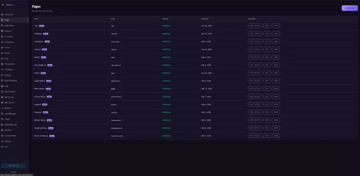 CelestiaDominance website PostgreSQL PHP
